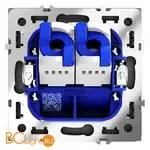 Розетка компьютерная встраиваемая VOLTUM S70 двойная RJ45+RJ45 кат.6, (графит) VLS060207 - Фото 2