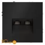 Розетка компьютерная встраиваемая VOLTUM S70 двойная RJ45+RJ45 кат.6, (черный матовый) VLS060208