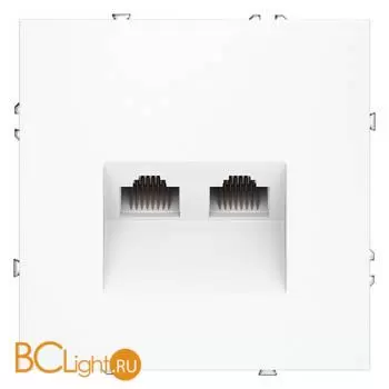 Розетка компьютерная встраиваемая VOLTUM S70 двойная RJ45+RJ45 кат.6, (белый матовый) VLS060202