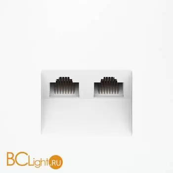 Розетка компьютерная встраиваемая VOLTUM S70 двойная RJ45+RJ45 кат.6, (белый матовый) VLS060202 - Фото 1