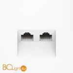 Розетка компьютерная встраиваемая VOLTUM S70 двойная RJ45+RJ45 кат.6, (белый матовый) VLS060202 - Фото 1