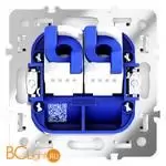 Розетка компьютерная встраиваемая VOLTUM S70 двойная RJ45+RJ45 кат.6, (белый матовый) VLS060202 - Фото 3