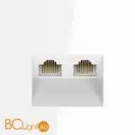 Розетка компьютерная встраиваемая VOLTUM S70 двойная RJ45+RJ45 кат.6, (белый глянцевый) VLS060201 - Фото 1