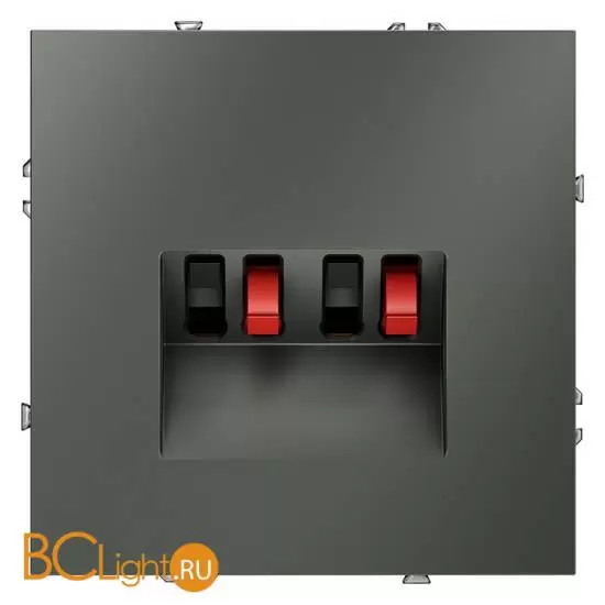 Розетка акустическая встраиваемая VOLTUM S70 4-местная, (титан) VLS060306