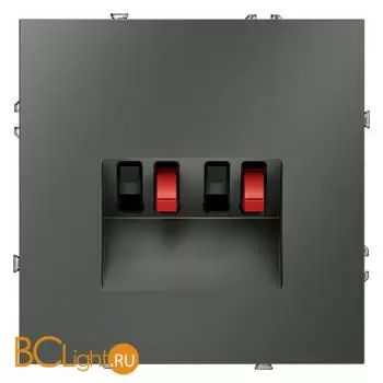 Розетка акустическая встраиваемая VOLTUM S70 4-местная, (титан) VLS060306