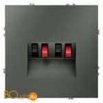 Розетка акустическая встраиваемая VOLTUM S70 4-местная, (титан) VLS060306