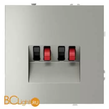 Розетка акустическая встраиваемая VOLTUM S70 4-местная, (сталь) VLS060305