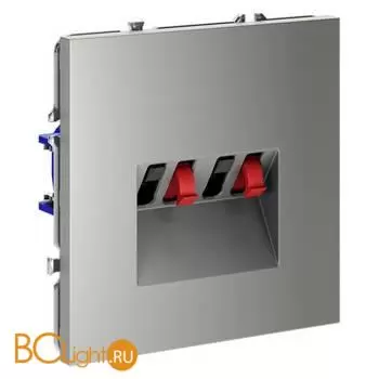 Розетка акустическая встраиваемая VOLTUM S70 4-местная, (сталь) VLS060305 - Фото 1