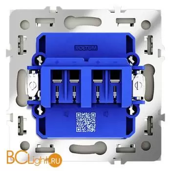 Розетка акустическая встраиваемая VOLTUM S70 4-местная, (сталь) VLS060305 - Фото 2