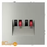 Розетка акустическая встраиваемая VOLTUM S70 4-местная, (сталь) VLS060305