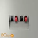 Розетка акустическая встраиваемая VOLTUM S70 4-местная, (сталь) VLS060305 - Фото 0