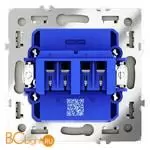 Розетка акустическая встраиваемая VOLTUM S70 4-местная, (сталь) VLS060305 - Фото 2