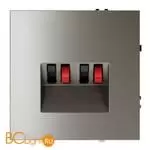 Розетка акустическая встраиваемая VOLTUM S70 4-местная, (шелк) VLS060304