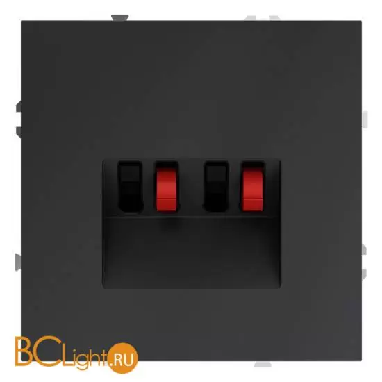 Розетка акустическая встраиваемая VOLTUM S70 4-местная, (графит) VLS060307