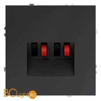 Розетка акустическая встраиваемая VOLTUM S70 4-местная, (графит) VLS060307