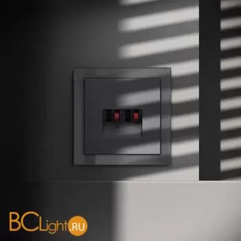 Розетка акустическая встраиваемая VOLTUM S70 4-местная, (графит) VLS060307 - Фото 3