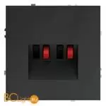 Розетка акустическая встраиваемая VOLTUM S70 4-местная, (графит) VLS060307