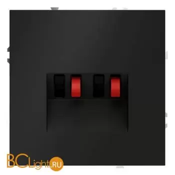 Розетка акустическая встраиваемая VOLTUM S70 4-местная, (черный матовый) VLS060308