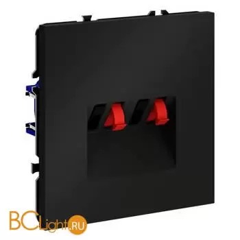 Розетка акустическая встраиваемая VOLTUM S70 4-местная, (черный матовый) VLS060308 - Фото 1