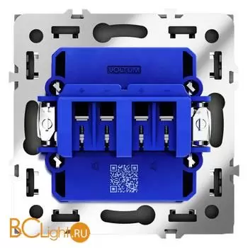 Розетка акустическая встраиваемая VOLTUM S70 4-местная, (черный матовый) VLS060308 - Фото 2