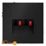 Розетка акустическая встраиваемая VOLTUM S70 4-местная, (черный матовый) VLS060308