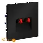 Розетка акустическая встраиваемая VOLTUM S70 4-местная, (черный матовый) VLS060308 - Фото 1