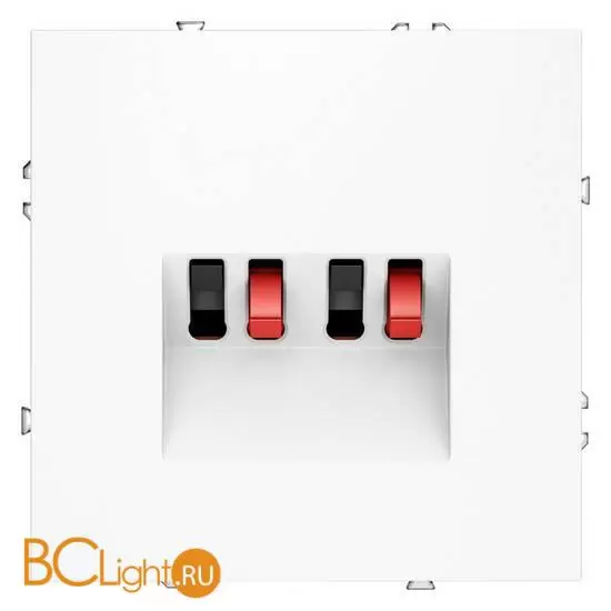 Розетка акустическая встраиваемая VOLTUM S70 4-местная, (белый матовый) VLS060302