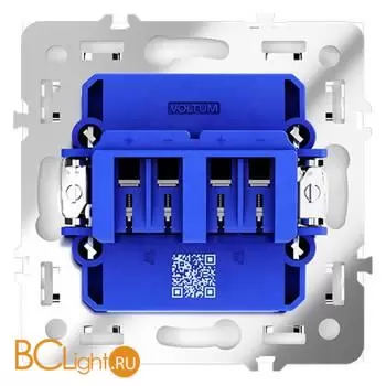 Розетка акустическая встраиваемая VOLTUM S70 4-местная, (белый матовый) VLS060302 - Фото 3
