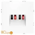 Розетка акустическая встраиваемая VOLTUM S70 4-местная, (белый матовый) VLS060302