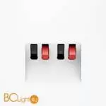 Розетка акустическая встраиваемая VOLTUM S70 4-местная, (белый матовый) VLS060302 - Фото 1