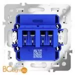 Розетка акустическая встраиваемая VOLTUM S70 4-местная, (белый матовый) VLS060302 - Фото 3