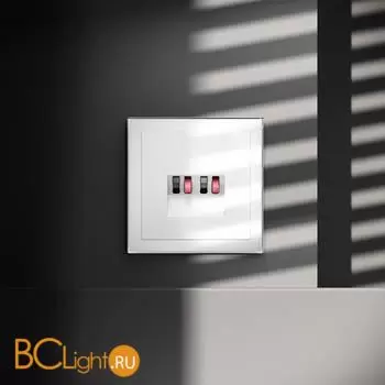 Розетка акустическая встраиваемая VOLTUM S70 4-местная, (белый глянцевый) VLS060301 - Фото 0