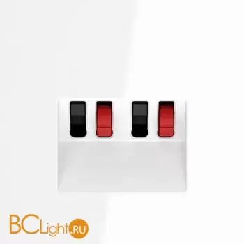 Розетка акустическая встраиваемая VOLTUM S70 4-местная, (белый глянцевый) VLS060301 - Фото 1