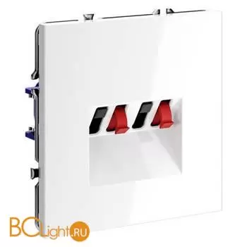 Розетка акустическая встраиваемая VOLTUM S70 4-местная, (белый глянцевый) VLS060301 - Фото 2