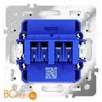 Розетка акустическая встраиваемая VOLTUM S70 4-местная, (белый глянцевый) VLS060301 - Фото 3