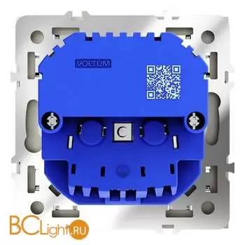 Розетка встраиваемая VOLTUM S70 с заземлением и защитными шторками, 16А, с USB, A+A, (шелк) VLS040404 - Фото 2
