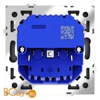 Розетка встраиваемая VOLTUM S70 с заземлением и защитными шторками, 16А, с USB, A+A, (графит) VLS040407 - Фото 2