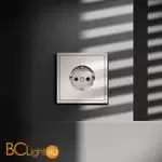 Розетка встраиваемая VOLTUM S70 с заземлением и защитными шторками, 16А, (кашемир) VLS040203 - Фото 0