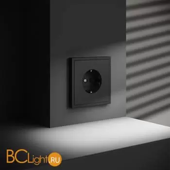 Розетка встраиваемая VOLTUM S70 с заземлением и защитными шторками, 16А, (графит) VLS040207 - Фото 2