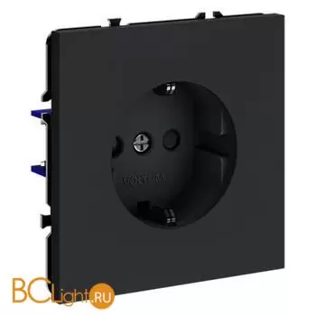 Розетка встраиваемая VOLTUM S70 с заземлением и защитными шторками, 16А, (графит) VLS040207 - Фото 5