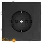 Розетка встраиваемая VOLTUM S70 с заземлением и защитными шторками, 16А, (графит) VLS040207