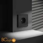 Розетка встраиваемая VOLTUM S70 с заземлением и защитными шторками, 16А, (графит) VLS040207 - Фото 2