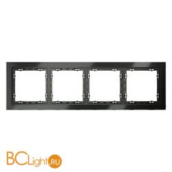 Рамка стеклянная VOLTUM S70 на 4 поста, (титан, стекло) VLS110406