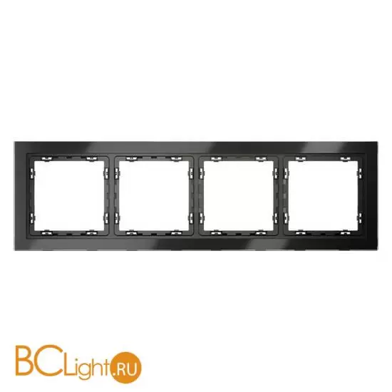 Рамка стеклянная VOLTUM S70 на 4 поста, (титан, стекло) VLS110406