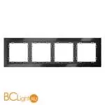 Рамка стеклянная VOLTUM S70 на 4 поста, (титан, стекло) VLS110406 - Фото 0