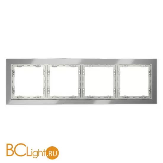 Рамка стеклянная VOLTUM S70 на 4 поста, (сталь, стекло) VLS110405