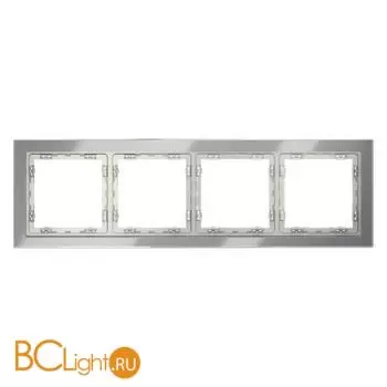 Рамка стеклянная VOLTUM S70 на 4 поста, (сталь, стекло) VLS110405 - Фото 0