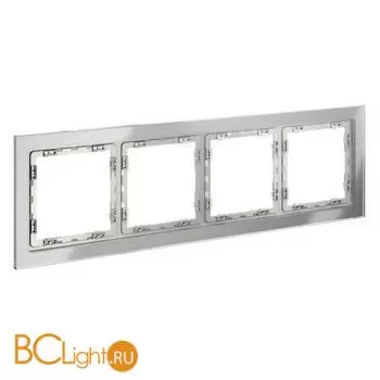 Рамка стеклянная VOLTUM S70 на 4 поста, (сталь, стекло) VLS110405 - Фото 1