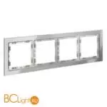 Рамка стеклянная VOLTUM S70 на 4 поста, (сталь, стекло) VLS110405 - Фото 1