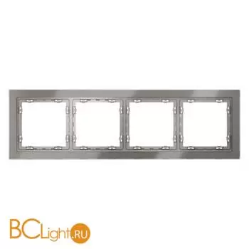 Рамка стеклянная VOLTUM S70 на 4 поста, (шелк, стекло) VLS110404 - Фото 0